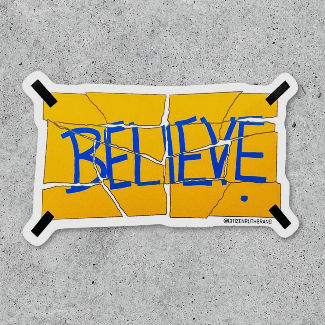 Ted Lasso Torn Believe Sign Sticker