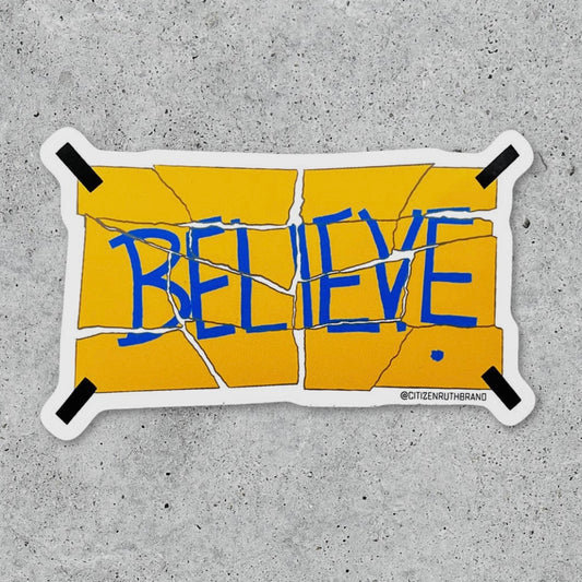 Ted Lasso Torn Believe Sign Sticker